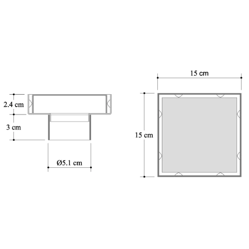 کفشور مربع سنگ خور سایز 15*15 سانتیمتر - تصویر 3