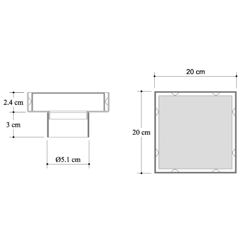کفشور مربع سنگ خور سایز 20*20 سانتیمتر - تصویر 5