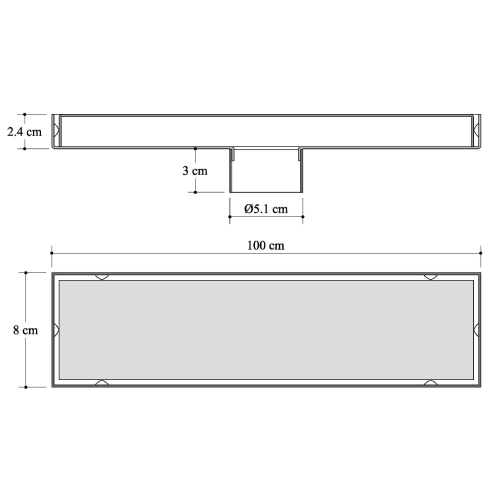 کفشور خطی سنگ خور سایز 100*8 سانتیمتر - تصویر 4