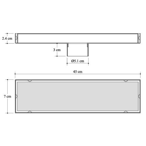 کفشور خطی سنگ خور سایز 60*7 سانتیمتر - تصویر 3
